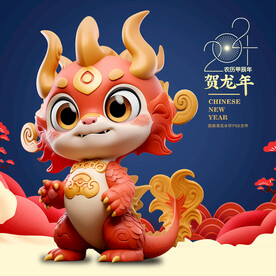 彩色龙形象