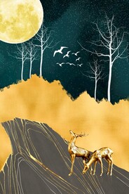 抽象麋鹿玄关