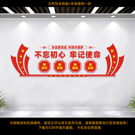 不忘初心文化墙