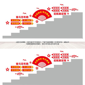  楼梯党史文化墙