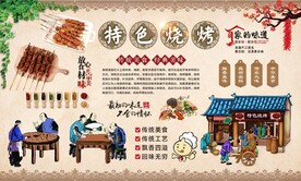 烧烤背景墙