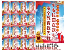 校园安全标语口号海报展板