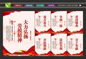 劳模精神展板