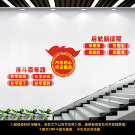楼梯党史文化墙