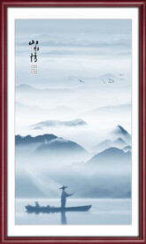 竖幅山水