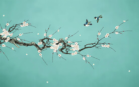 新中式花鸟梅花