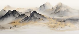 新中式水墨意境山水装饰画