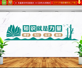 知识就是力量文化墙