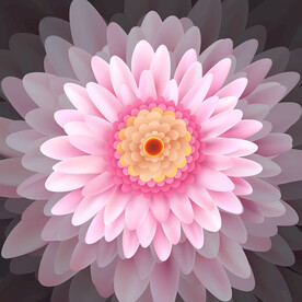 大粉花天顶壁画天花板