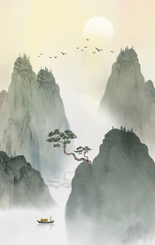 国潮山水画