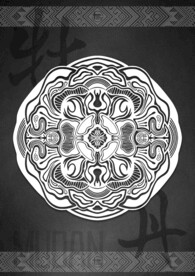 原创国潮手机壁纸牡丹花纹