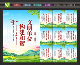 文明单位宣传展板