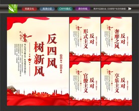 反对四风展板
