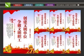 文明单位宣传展板