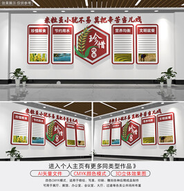 食堂文化墙学校饭堂展板
