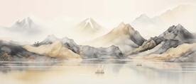 水墨画山水装饰画