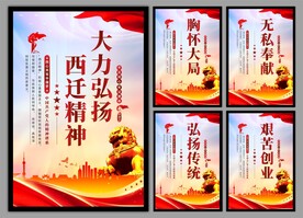 弘扬西迁精神党建海报