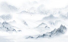 简约山水背景墙