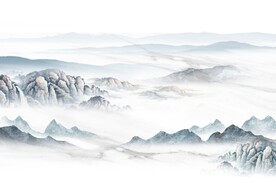 山水画背景墙