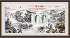 国画中堂画 客厅山水画