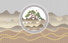 新中式背景墙  