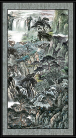山水瀑布 