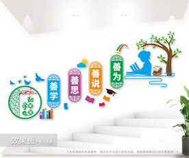 学校楼梯文化墙图片