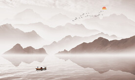 山水背景