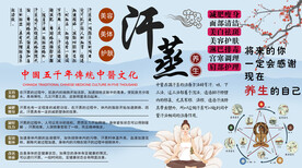 汗蒸养生背景墙