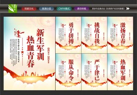 新生军训展板