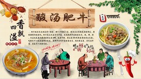 酸汤肥牛背景墙