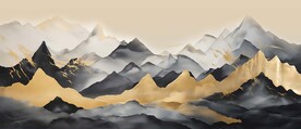 新中式水墨手绘山水画