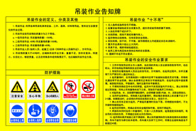 吊装作业告知牌