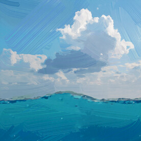 白云油画
