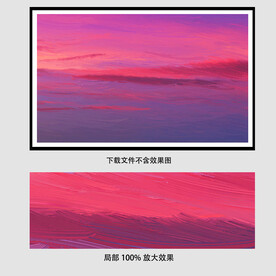 红色意境油画