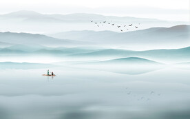 写意水墨山水画