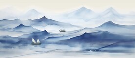 新中式意境山水画