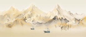水墨画山水装饰画