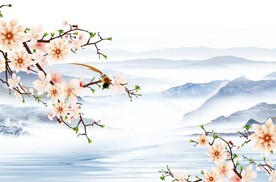 新中式手绘花鸟