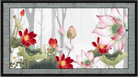 国画荷花 