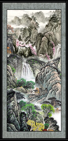 山水瀑布 
