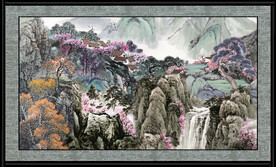 山水瀑布 