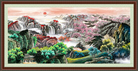 中堂画山水