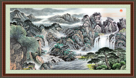 中堂画山水