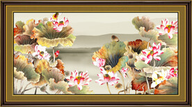 国画荷花 