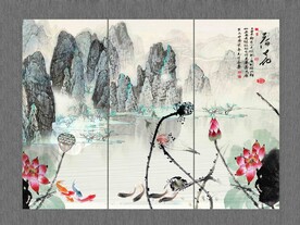 山水荷花