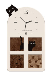 猫咪钟表挂画