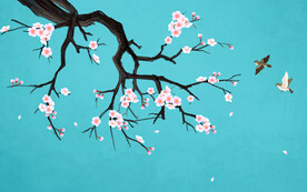 手绘花鸟