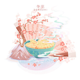 冬至节气插图