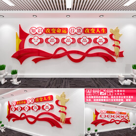 技能强国文化墙